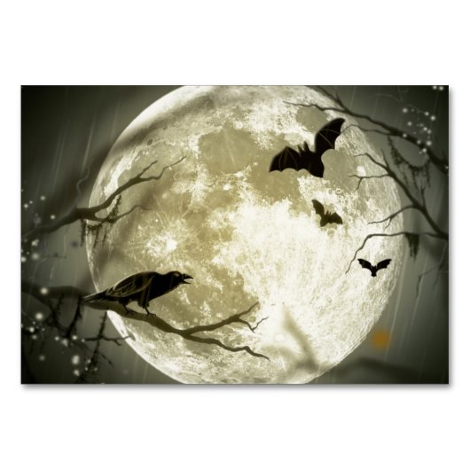 Volle maan Halloween Kaart (Voorkant)
