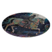 Volle Maan Halloween Paardrijder Snijplank (Hoek)