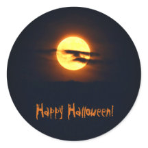 Volle maan Halloween stickers