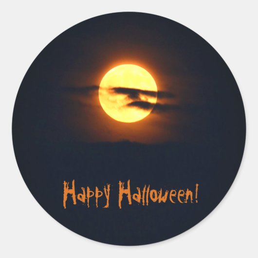 Volle maan Halloween stickers (Voorkant)