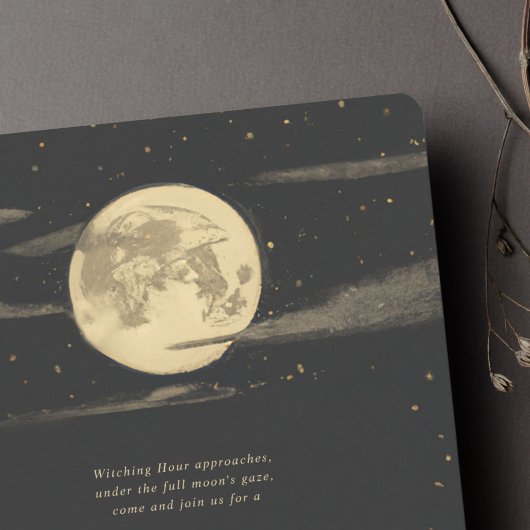 Volle Maan Halloweenfeest Kaart