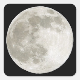 Volle Maan Hemelse Natuur Maanfase Kunst Vierkante Sticker