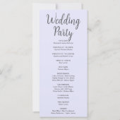 Volle Maan Hemelse Sterren Lavendel Huwelijksprogr (Achterkant)