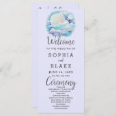 Volle Maan Hemelse Sterren Lavendel Huwelijksprogr (Voorkant / Achterkant)