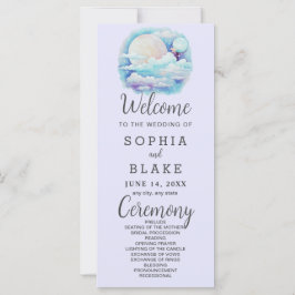 Volle Maan Hemelse Sterren Lavendel Huwelijksprogr