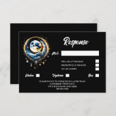 Volle maan hemelse sterrennacht luna reactie RSVP kaartje (Voorkant / Achterkant)