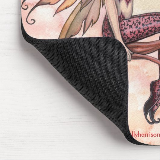 Volle maan in de herfst Fairy Mousepad Muismat (Hoek)