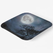 Volle Maan in een Sterrenhemel Papieren Bordje (Gebogen)
