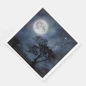 Volle Maan in een Sterrenhemel Servet (Hoek)