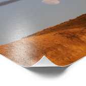 Volle maan in opkomst foto afdruk (Hoek)