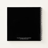 Volle Maan in Ruimte Thema Notitieboek met Naam (Achterkant)