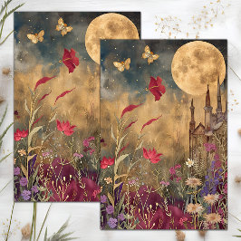 VOLLE MAAN IN WEIDE DECOUPAGE TISSUEPAPIER