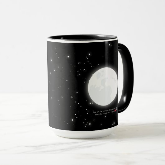 Volle maan Inspirerend Mok (Voorkant rechts)