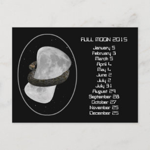 Volle maan kalender 2015 briefkaart