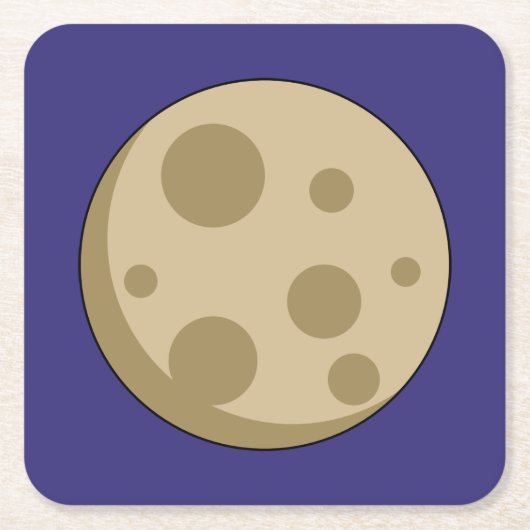 Volle Maan Kartonnen Onderzetters (Voorkant)