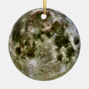 volle maan keramisch ornament