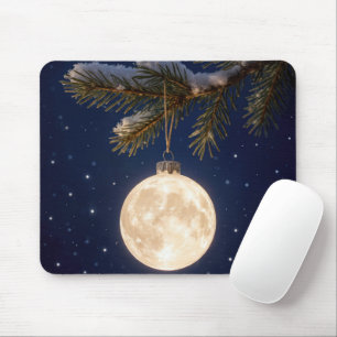 Volle maan kerstversiering muismat