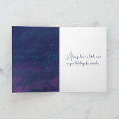 Volle Maan Kerstversiering op Pine Feestdagen Kaart (Binnen)