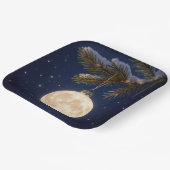 Volle maan kerstversiering papieren bordje (Gebogen)