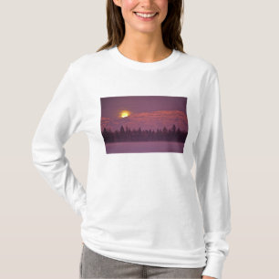 Volle maan komt op boven Teakettle Mountain tijden T-shirt
