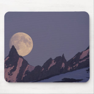 Volle Maan Komt Op   Chugach Mountains Alaska Muismat