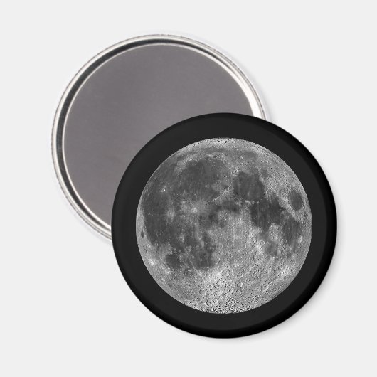 Volle Maan Maan Afbeeldingen vanuit de ruimte Magneet (Voorkant / Achterkant)