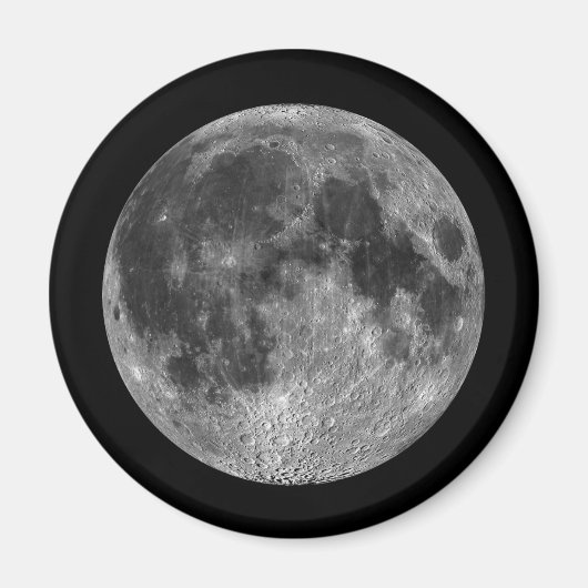 Volle Maan Maan Afbeeldingen vanuit de ruimte Magneet (Voorkant)