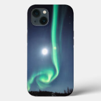 Volle Maan Met Aurora | Yellowknife Canada