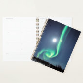 Volle Maan Met Aurora | Yellowknife Canada Planner (Display)