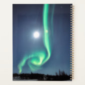 Volle Maan Met Aurora | Yellowknife Canada Planner (Achterkant)