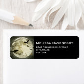 Volle Maan met vleermuizen en Raven. Etiket (Insitu)