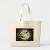 Volle Maan met vleermuizen en Raven. Grote Tote Bag (Voorkant)