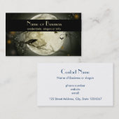 Volle Maan met vleermuizen en Raven professional Visitekaartje (Voorkant / Achterkant)