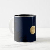 Volle Maan Middenblauw Tweekleurige Mok - Celestia (Voorkant links)