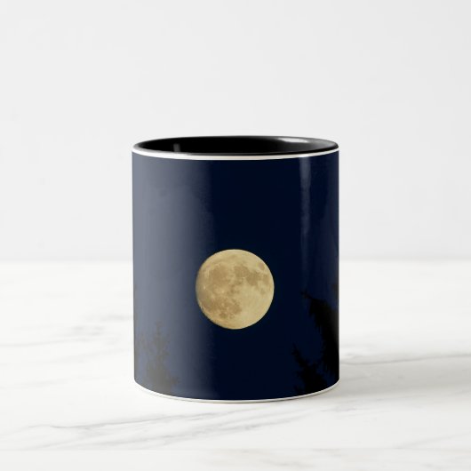 Volle Maan Middenblauw Tweekleurige Mok - Celestia (Center)