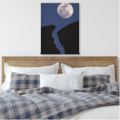 Volle Maan | Monument Valley, Arizona Canvas Afdruk (Insitu (Slaapkamer))