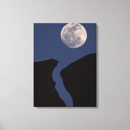 Volle Maan | Monument Valley, Arizona Canvas Afdruk (Voorkant)