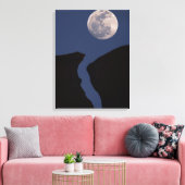 Volle Maan | Monument Valley, Arizona Canvas Afdruk (Insitu (Woonkamer))