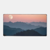 Volle Maan Mountain Desk Mat – Sunset Sky, rustig (Voorkant)