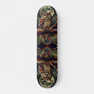 Volle Maan Mystieke Nacht Uil Skateboard