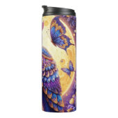 Volle maan nacht bos uil thermosbeker (Geroteerd rechts)