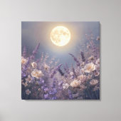 Volle Maan Nacht Muurkunst | Maanlicht Mystiek Canvas Afdruk (Voorkant)