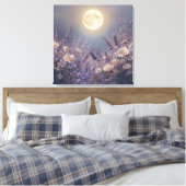 Volle Maan Nacht Muurkunst | Maanlicht Mystiek Canvas Afdruk (Insitu (Slaapkamer))
