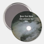 Volle Maan Nacht Sky gepersonaliseerd Magneet (Voorkant / Achterkant)