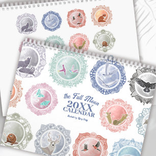 Volle Maan Namen Elk Jaar 2027 Geïllustreerde Kuns Kalender