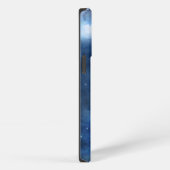 Volle Maan Navy Blauwe Galaxy Lucht Hemels Monogra iPhone Hoesje (Rechterkant)