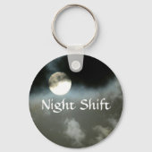 Volle Maan Nighttime Quote Nachtdienst Sleutelhanger (Achterkant)