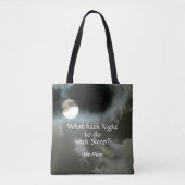 Volle Maan Nighttime Quote Nachtshift  Tote Bag (Voorkant)