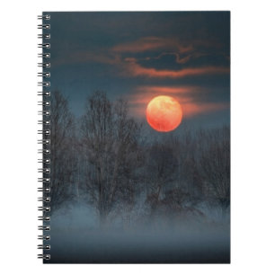Volle Maan   November in Scalenghe, Italië Notitieboek