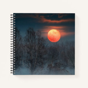 Volle Maan   November in Scalenghe, Italië Notitieboek